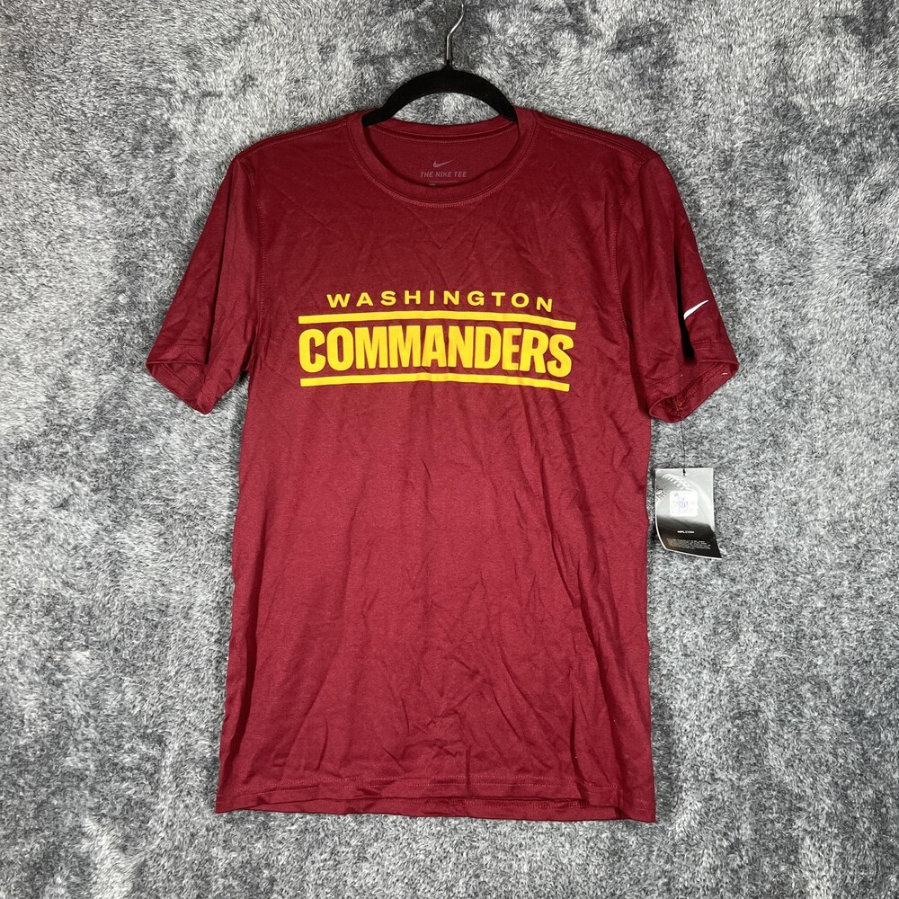 Washington Commanders Shirt Mens Small Red NFL Football Nike Dri Fit Tee New